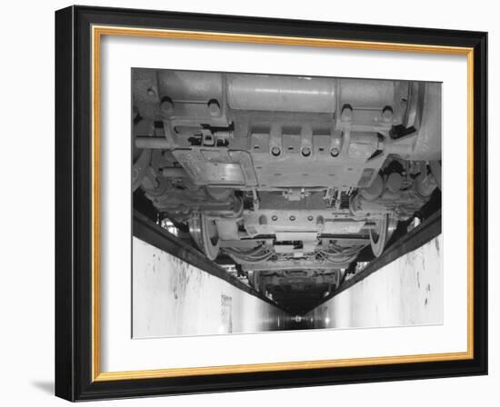 Undercarriage of a Train-Heinz Zinram-Framed Photographic Print