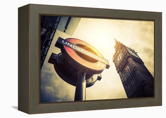 Underground and Big Ben-prochasson-Framed Premier Image Canvas