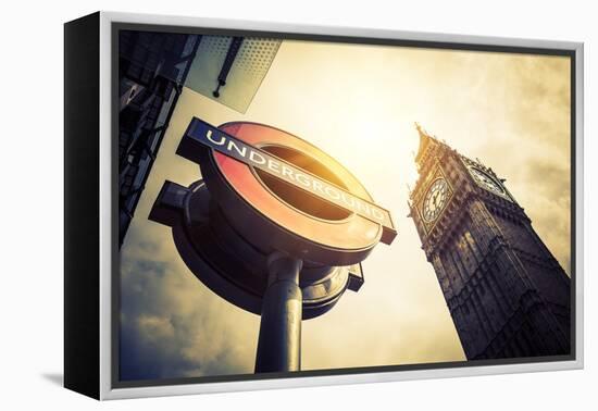 Underground and Big Ben-prochasson-Framed Premier Image Canvas