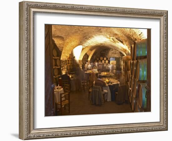 Underground Barrel Aging Room, Bodega Juanico Familia Deicas Winery, Juanico, Canelones, Uruguay-Per Karlsson-Framed Photographic Print