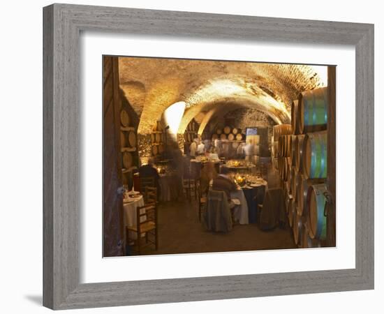 Underground Barrel Aging Room, Bodega Juanico Familia Deicas Winery, Juanico, Canelones, Uruguay-Per Karlsson-Framed Photographic Print