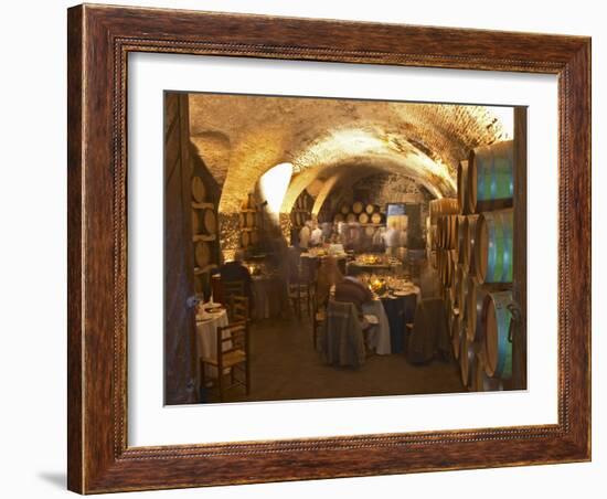 Underground Barrel Aging Room, Bodega Juanico Familia Deicas Winery, Juanico, Canelones, Uruguay-Per Karlsson-Framed Photographic Print