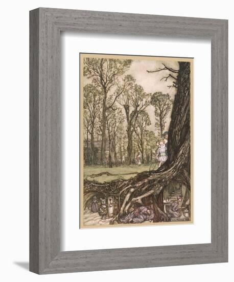 Underground Homes-Arthur Rackham-Framed Premium Photographic Print