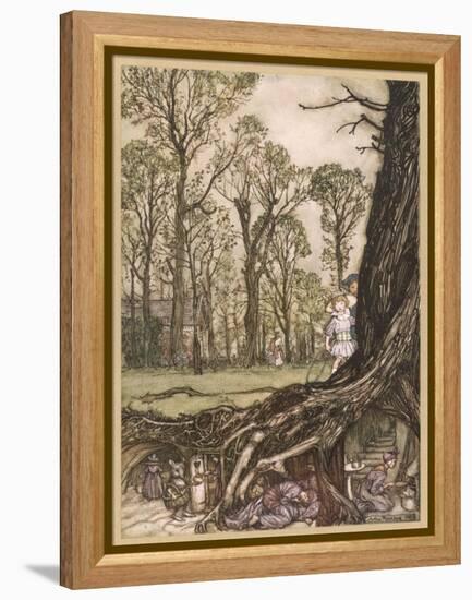 Underground Homes-Arthur Rackham-Framed Premier Image Canvas