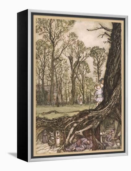 Underground Homes-Arthur Rackham-Framed Premier Image Canvas