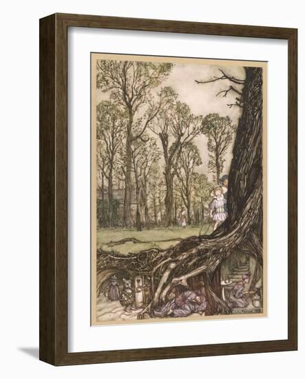 Underground Homes-Arthur Rackham-Framed Photographic Print