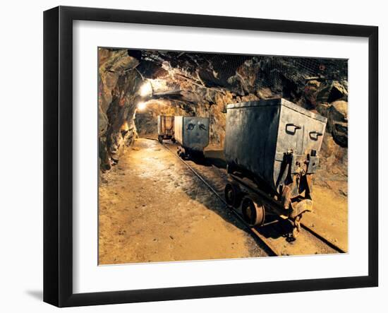 Underground Mine Tunnel, Mining Industry-TTstudio-Framed Photographic Print