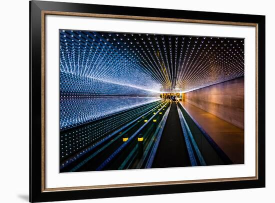 Underground Moving Walkway at the National Gallery of Art, in Washington, Dc.-Jon Bilous-Framed Photographic Print
