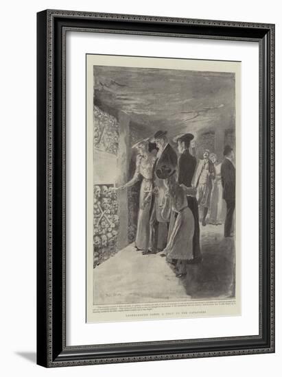 Underground Paris, a Visit to the Catacombs-Paul Destez-Framed Giclee Print