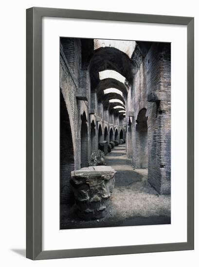 Underground Passageways of Flavian Amphitheatre, Pozzuoli, Campania, Italy-null-Framed Giclee Print