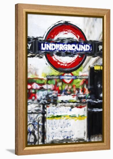 Underground Sign - In the Style of Oil Painting-Philippe Hugonnard-Framed Premier Image Canvas