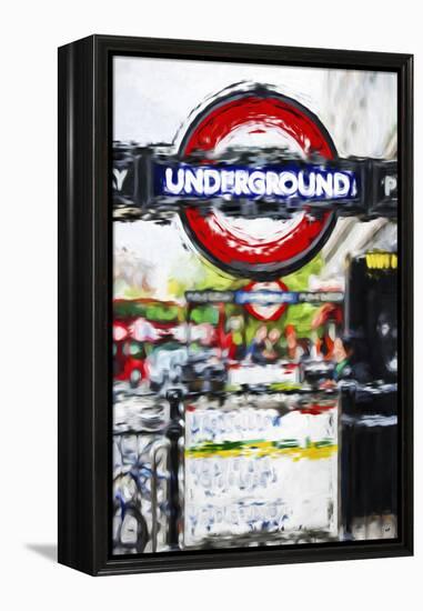 Underground Sign - In the Style of Oil Painting-Philippe Hugonnard-Framed Premier Image Canvas