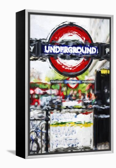 Underground Sign - In the Style of Oil Painting-Philippe Hugonnard-Framed Premier Image Canvas