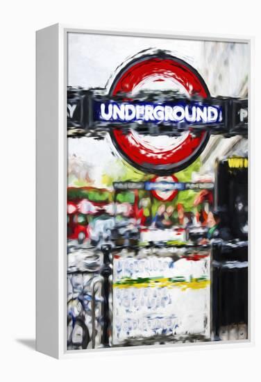 Underground Sign - In the Style of Oil Painting-Philippe Hugonnard-Framed Premier Image Canvas