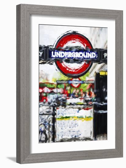 Underground Sign - In the Style of Oil Painting-Philippe Hugonnard-Framed Giclee Print