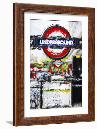 Underground Sign - In the Style of Oil Painting-Philippe Hugonnard-Framed Giclee Print