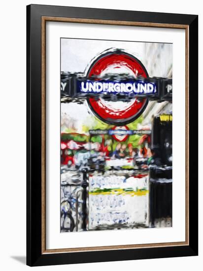 Underground Sign - In the Style of Oil Painting-Philippe Hugonnard-Framed Giclee Print