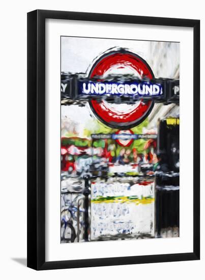 Underground Sign - In the Style of Oil Painting-Philippe Hugonnard-Framed Giclee Print