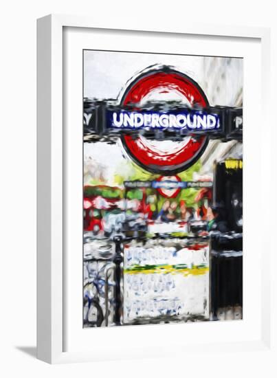 Underground Sign - In the Style of Oil Painting-Philippe Hugonnard-Framed Giclee Print