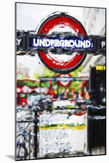 Underground Sign - In the Style of Oil Painting-Philippe Hugonnard-Mounted Giclee Print