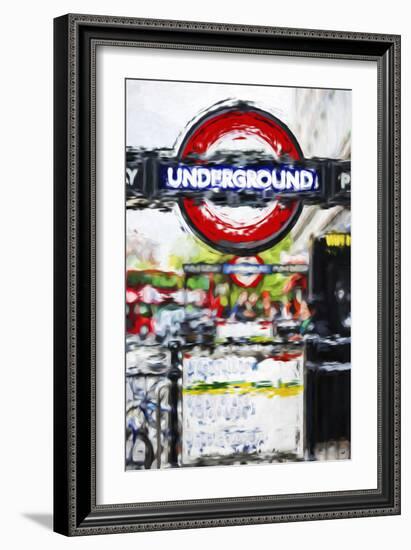 Underground Sign - In the Style of Oil Painting-Philippe Hugonnard-Framed Giclee Print