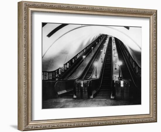 Underground Station, London, C.1930-null-Framed Photographic Print