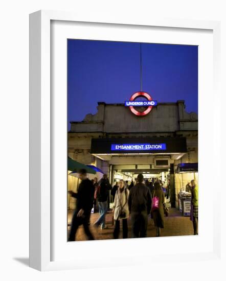 Underground Station, London, England-Neil Farrin-Framed Photographic Print
