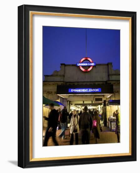 Underground Station, London, England-Neil Farrin-Framed Photographic Print