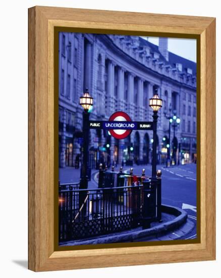 Underground Station Sign, London, United Kingdom, England-Christopher Groenhout-Framed Premier Image Canvas