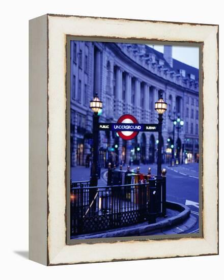 Underground Station Sign, London, United Kingdom, England-Christopher Groenhout-Framed Premier Image Canvas