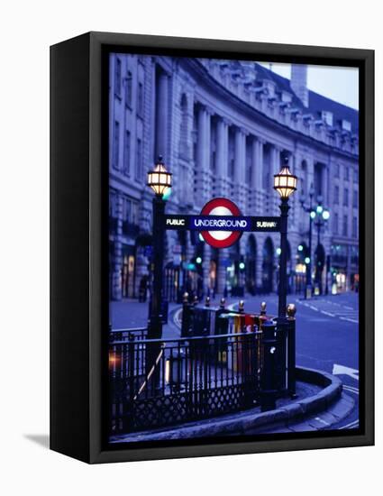 Underground Station Sign, London, United Kingdom, England-Christopher Groenhout-Framed Premier Image Canvas