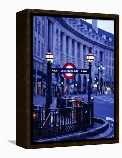 Underground Station Sign, London, United Kingdom, England-Christopher Groenhout-Framed Premier Image Canvas