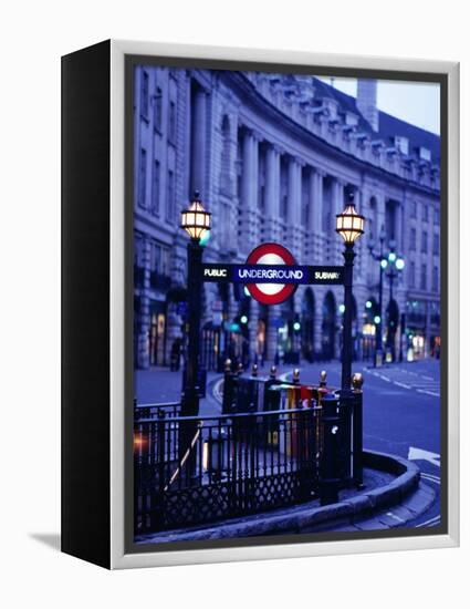 Underground Station Sign, London, United Kingdom, England-Christopher Groenhout-Framed Premier Image Canvas