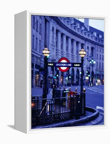 Underground Station Sign, London, United Kingdom, England-Christopher Groenhout-Framed Premier Image Canvas