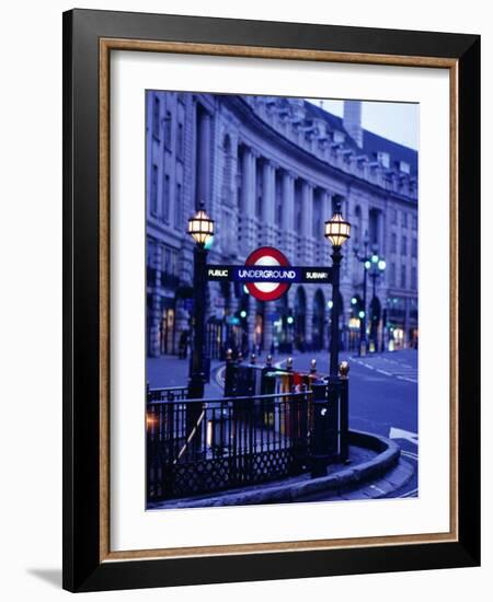 Underground Station Sign, London, United Kingdom, England-Christopher Groenhout-Framed Photographic Print