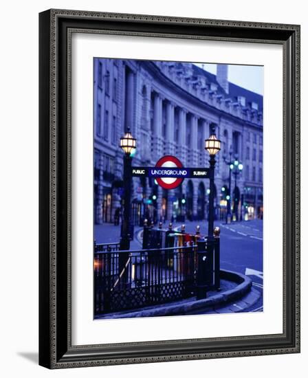 Underground Station Sign, London, United Kingdom, England-Christopher Groenhout-Framed Photographic Print