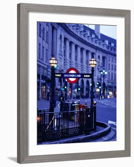 Underground Station Sign, London, United Kingdom, England-Christopher Groenhout-Framed Photographic Print