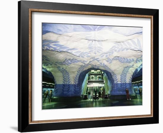 Underground Station, Stockholm, Sweden, Scandinavia-Ken Gillham-Framed Photographic Print