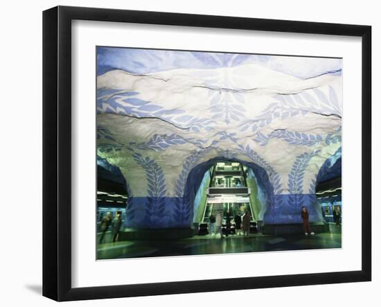 Underground Station, Stockholm, Sweden, Scandinavia-Ken Gillham-Framed Photographic Print