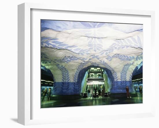 Underground Station, Stockholm, Sweden, Scandinavia-Ken Gillham-Framed Photographic Print