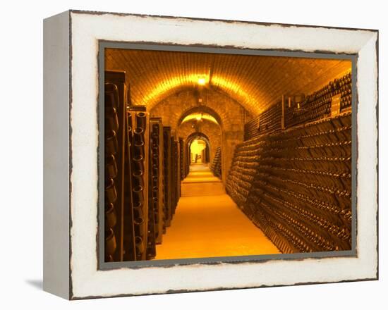 Underground Wine Cellar, Champagne Francois Seconde, Sillery Grand Cru-Per Karlsson-Framed Premier Image Canvas