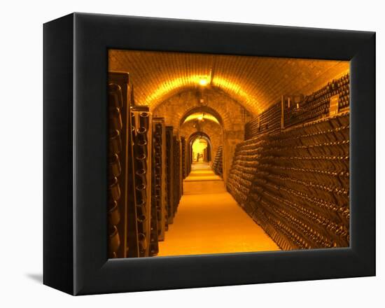 Underground Wine Cellar, Champagne Francois Seconde, Sillery Grand Cru-Per Karlsson-Framed Premier Image Canvas