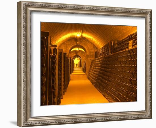 Underground Wine Cellar, Champagne Francois Seconde, Sillery Grand Cru-Per Karlsson-Framed Photographic Print