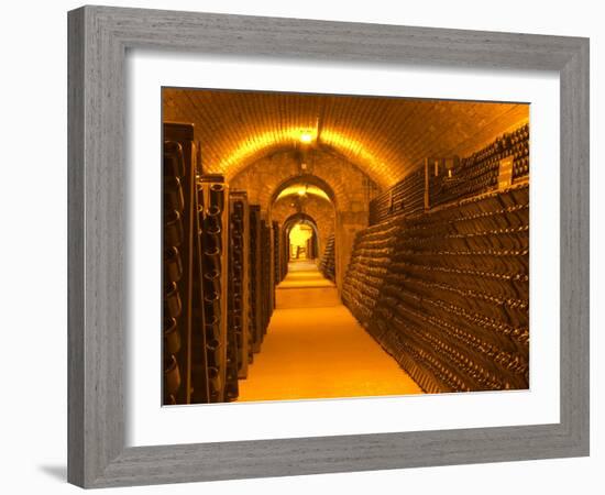 Underground Wine Cellar, Champagne Francois Seconde, Sillery Grand Cru-Per Karlsson-Framed Photographic Print