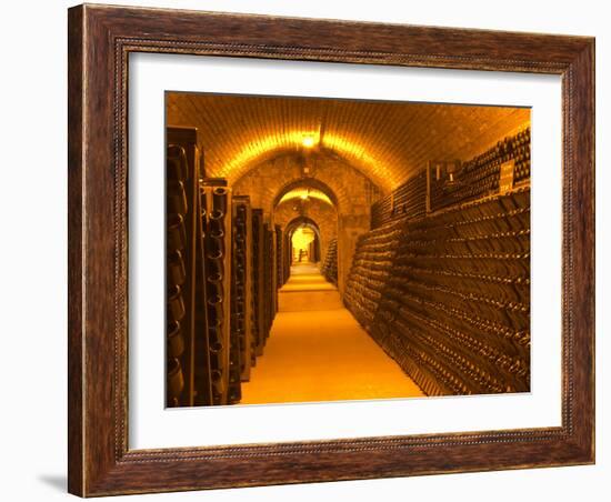 Underground Wine Cellar, Champagne Francois Seconde, Sillery Grand Cru-Per Karlsson-Framed Photographic Print