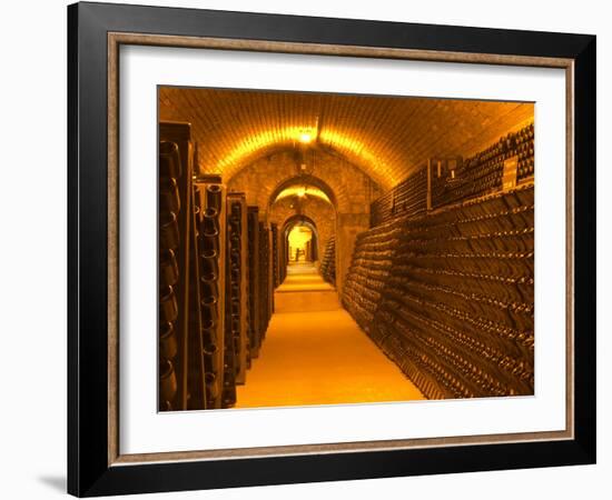 Underground Wine Cellar, Champagne Francois Seconde, Sillery Grand Cru-Per Karlsson-Framed Photographic Print