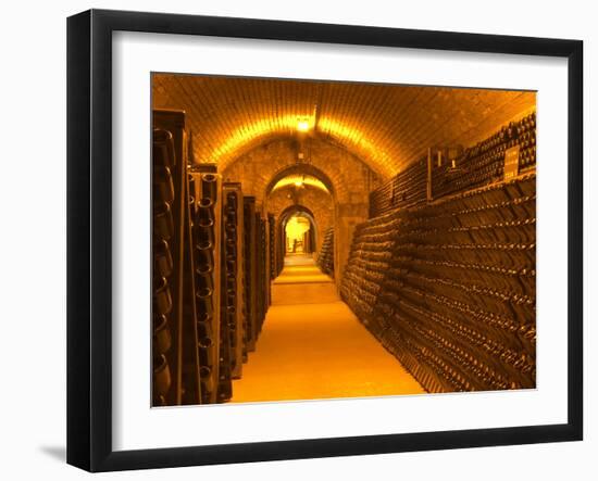 Underground Wine Cellar, Champagne Francois Seconde, Sillery Grand Cru-Per Karlsson-Framed Photographic Print