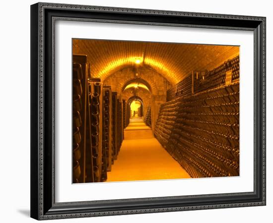 Underground Wine Cellar, Champagne Francois Seconde, Sillery Grand Cru-Per Karlsson-Framed Photographic Print