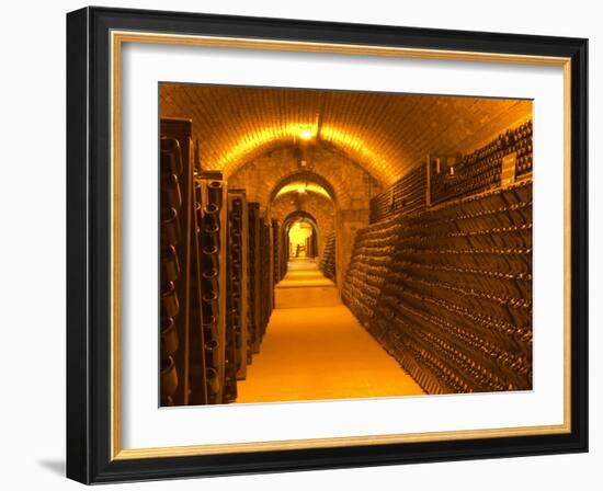 Underground Wine Cellar, Champagne Francois Seconde, Sillery Grand Cru-Per Karlsson-Framed Photographic Print