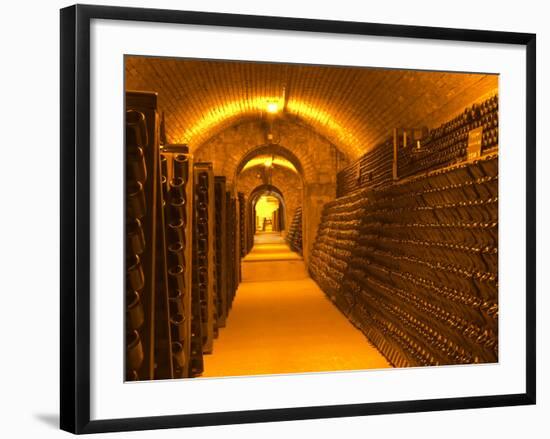 Underground Wine Cellar, Champagne Francois Seconde, Sillery Grand Cru-Per Karlsson-Framed Photographic Print